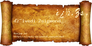 Ölvedi Zsigmond névjegykártya